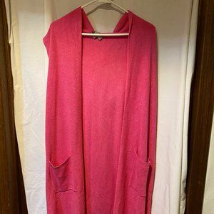 Long hooded sweater vest